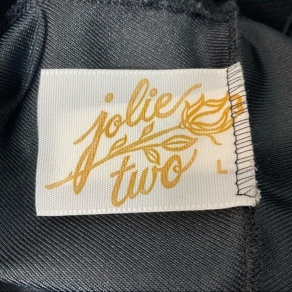 Vintage Jolie Two JC Penny Nightgown Black Size Large Lace Floral Nylon - Picture 10 of 12